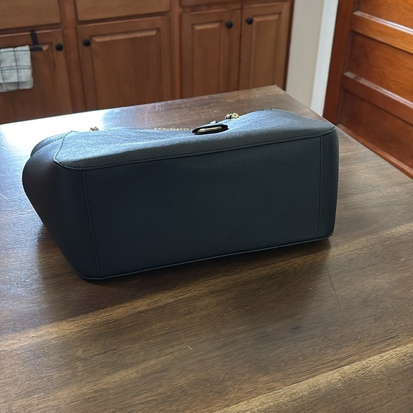 Michael Kors Black and Gold Tote with Chain Accents - Picture 6 of 11